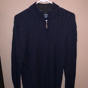 Men’s Cable-Knit 1/4 Zip Pullover Sweater